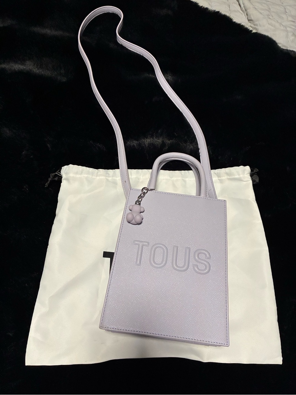 Authentic new TOUS Lavender  Tote Crossbody Bag